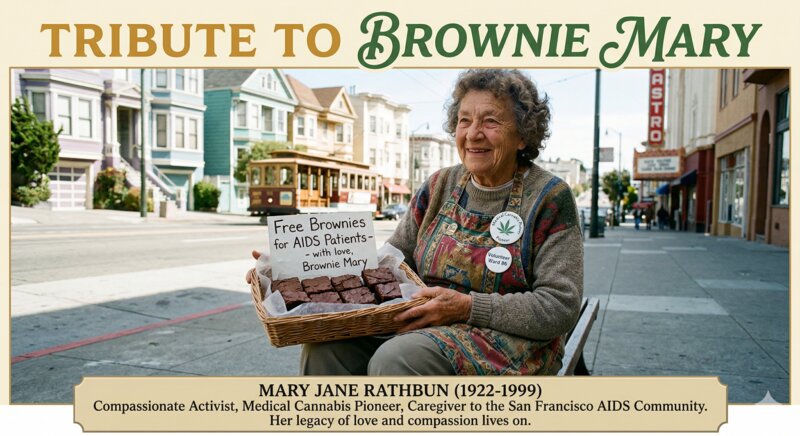 A tribute to Brownie Mary — the grandmother who baked cannabis brownies for AIDS patients